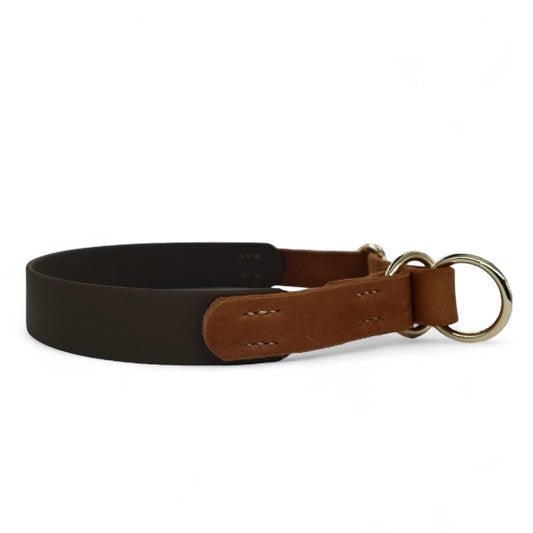 Zugstopp Halsband „Biothane x Leder“ HU 37-41cm